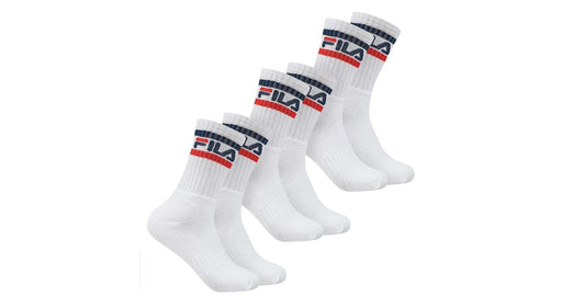 Fila Men's White 3-Pack Sports Socks