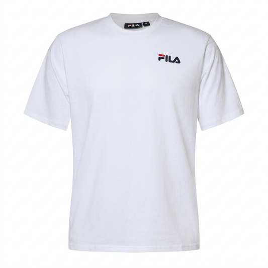 Fila Chaz Men's White Crew Neck Logo T-Shirt