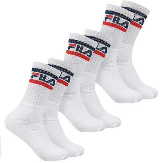 Fila Men's White 3 Pack Sports Socks UK Size 8-11