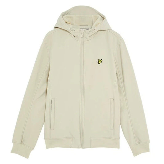 Lyle & Scott men's stone fleece back softshell jacket UK M RRP £125 Brand New